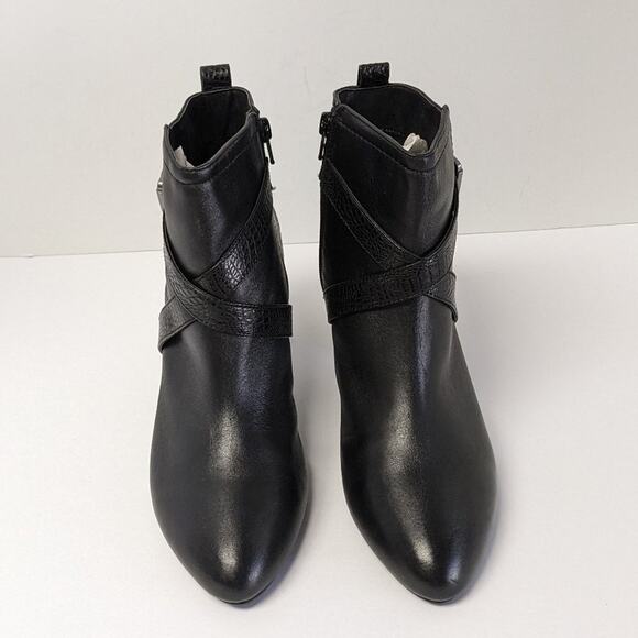 David Tate Inspire Ankle Booties, Black Leather, Women's 9 M - Picture 3 of 5